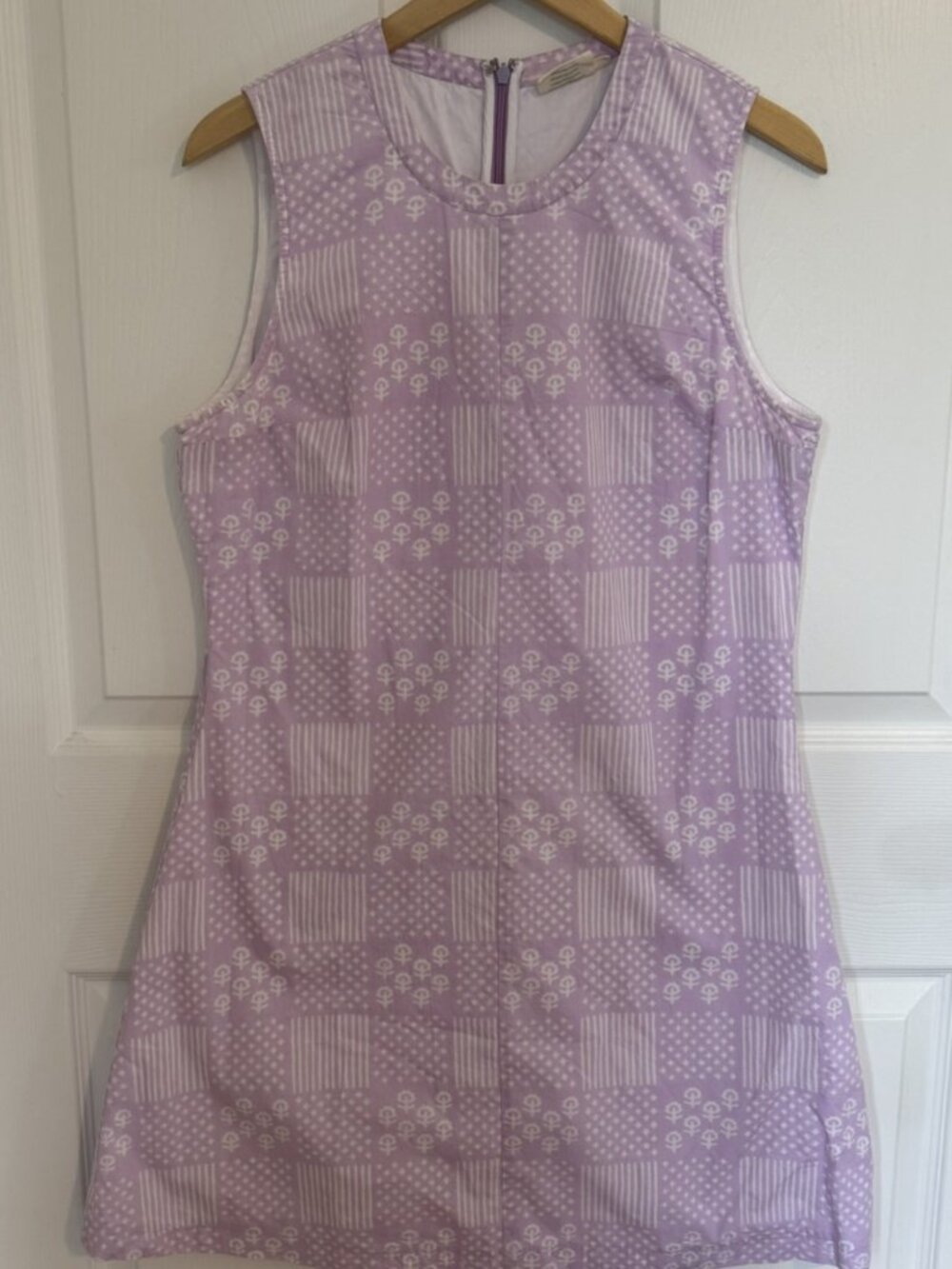 Julia Amory Sleeveless Lavender Shift Dress Size L - Picture 3 of 9